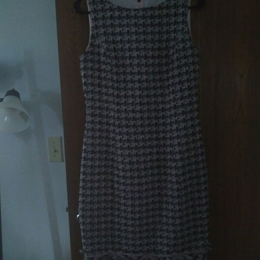 David Meister tweed sleeveless dress